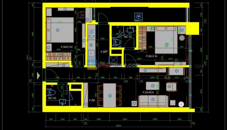 39.Apartment Plan Design AutoCAD File Free download