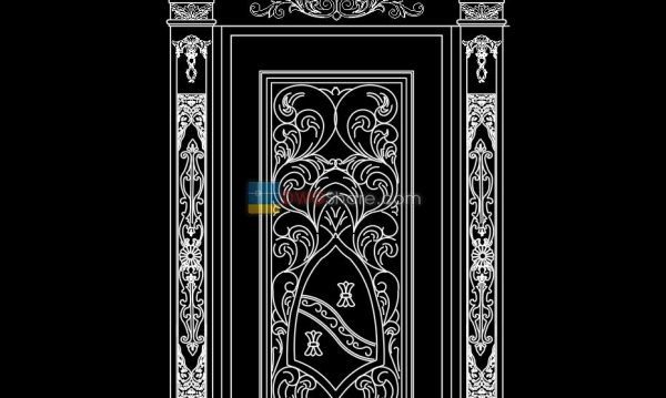 30.Autocad Wooden Door free download