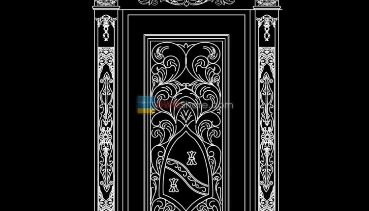 Autocad Wooden Door 30