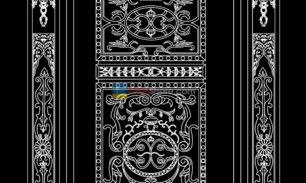 31.Autocad Wooden Door free download