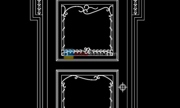 33.Autocad Wooden Door free download