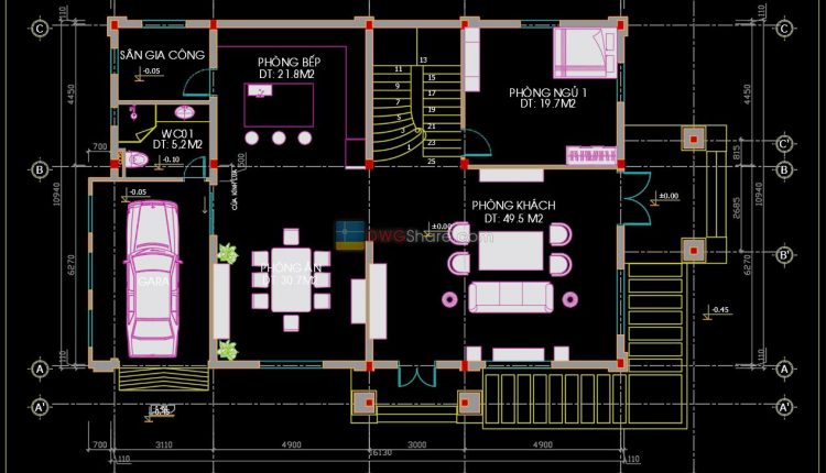 40.House Plan Design AutoCAD File Free download