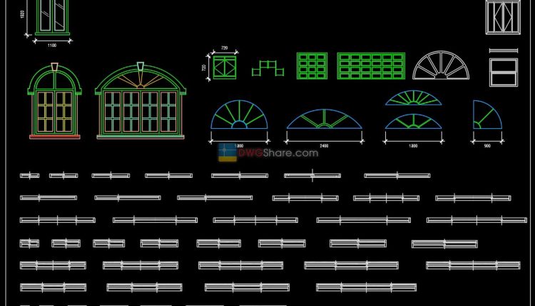 48.Autocad Wooden Door free download