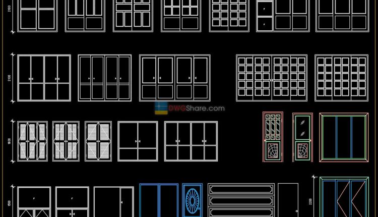 50.Autocad Steel core plastic door free download