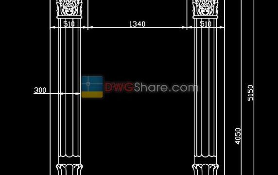 40.Autocad Wooden Door free download