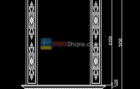 41.Autocad Wooden Door free download