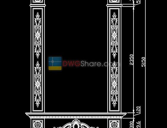 41.Autocad Wooden Door free download