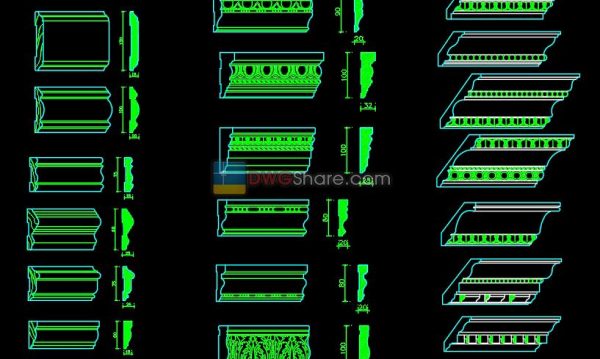 6.Neoclassical Style Decor CAD Design Elements