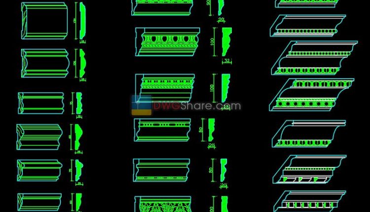 6.Neoclassical Style Decor CAD Design Elements