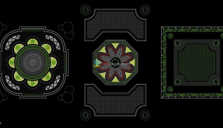 11.Urban landscaping AutoCAD blocks free download
