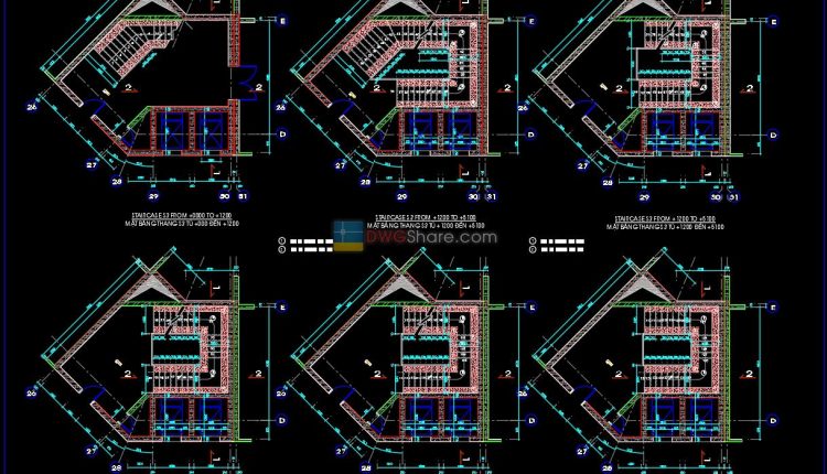 15.Details handrail stairs, handrails autocad free download (1)