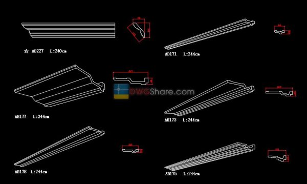 22.Neoclassical Style Decor CAD Design Elements