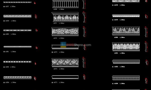 25.Neoclassical Style Decor CAD Design Elements