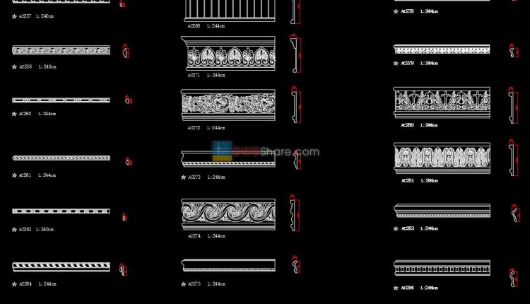 25.Neoclassical Style Decor CAD Design Elements