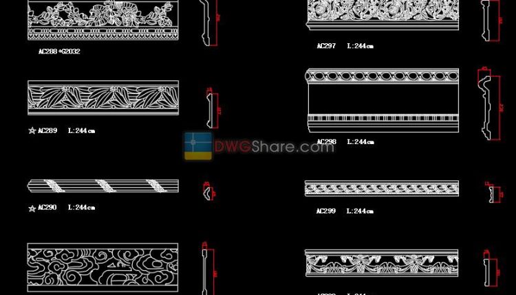 26.Neoclassical Style Decor CAD Design Elements