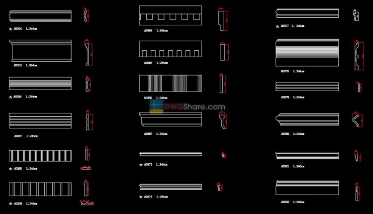 29.Neoclassical Style Decor CAD Design Elements