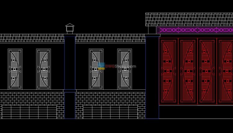 32.Gate and Fence design AutoCAD blocks free download