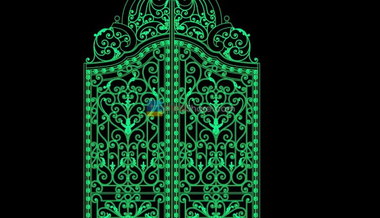 34.Gate design AutoCAD blocks free download