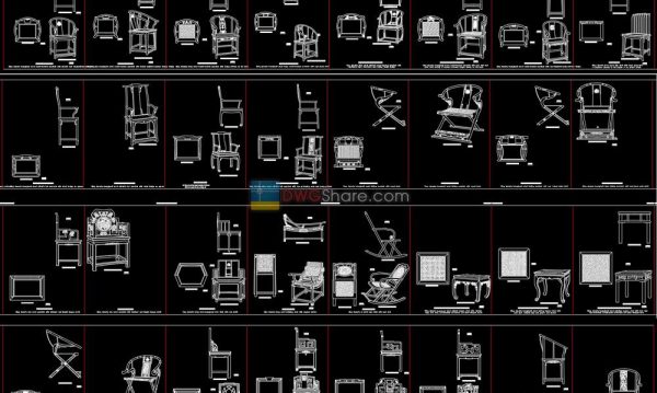 44.Free Chinese Furniture Blocks