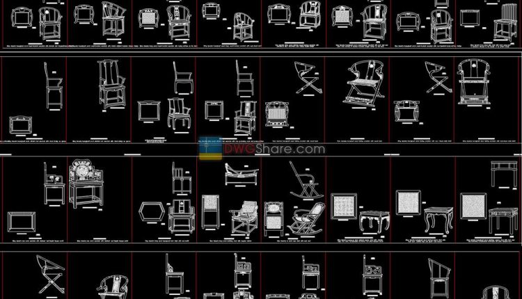 44.Free Chinese Furniture Blocks