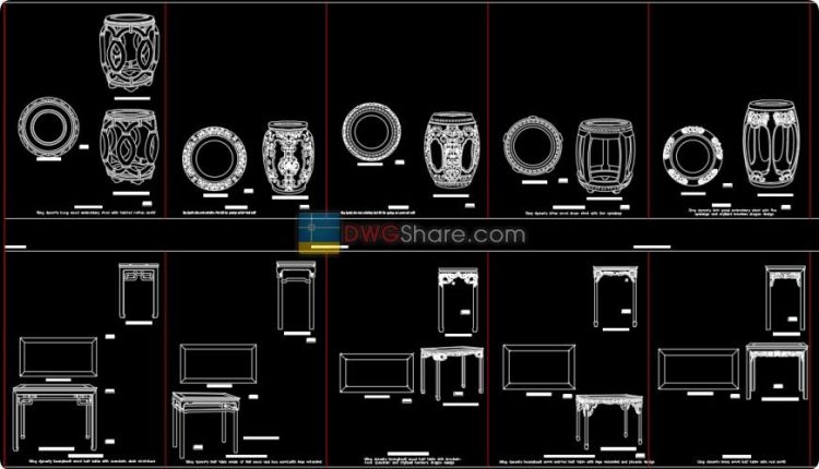 46.Free Chinese Furniture Blocks