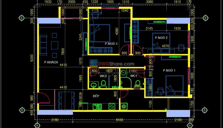 49.Apartment Plan Design AutoCAD File Free download