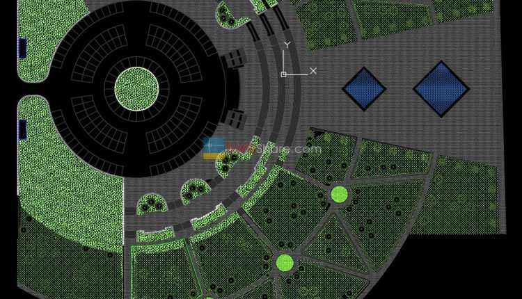 7.Urban landscaping AutoCAD blocks free download