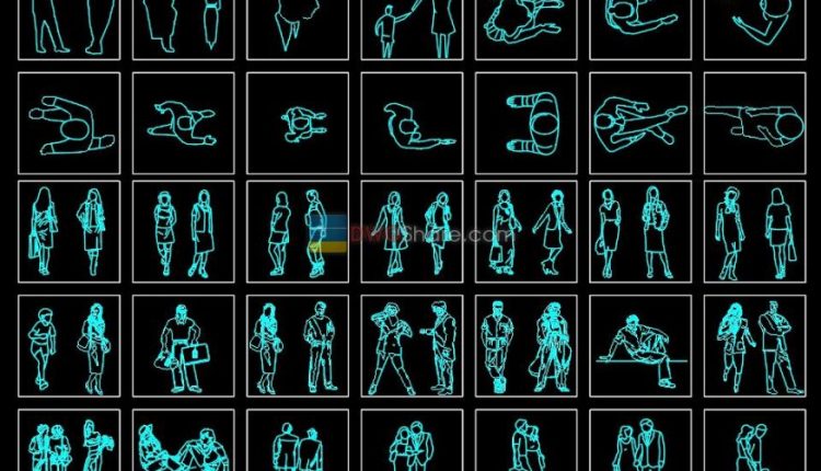 8.People dwg CAD blocks free download