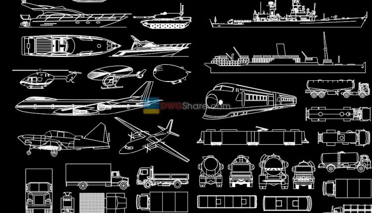 9.Transport AutoCAD blocks free download