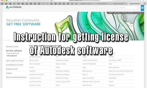 Instruction for getting license of Autodesk software