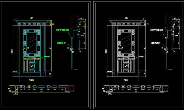 105.Autocad Wooden Door free download