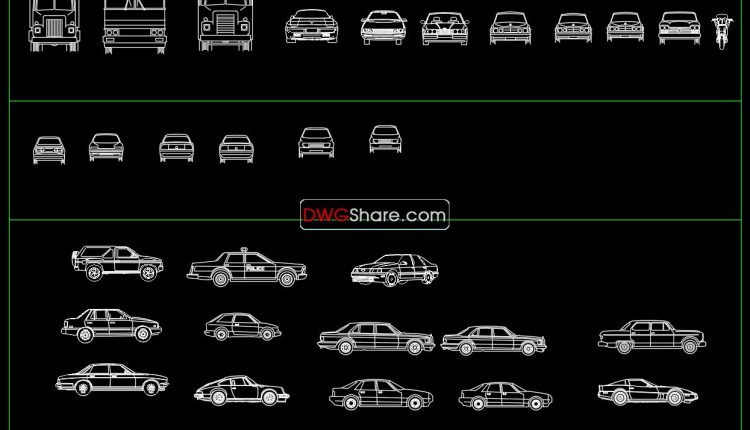 12.Transport AutoCAD blocks free download
