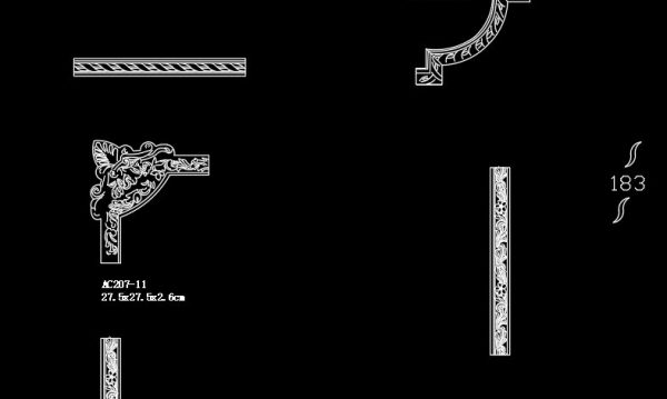 33.Neoclassical Style Decor CAD Design Elements