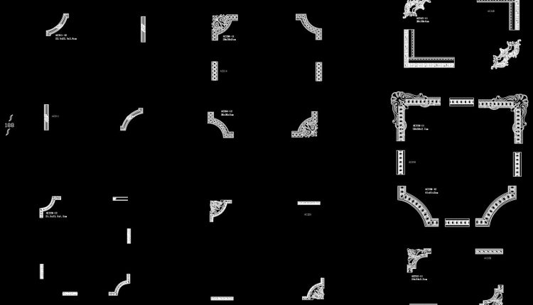 34.Neoclassical Style Decor CAD Design Elements