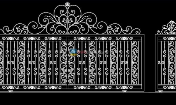 36.Gate design AutoCAD blocks free download