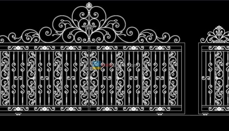 36.Gate design AutoCAD blocks free download