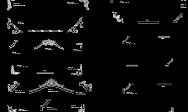 36.Neoclassical Style Decor CAD Design Elements