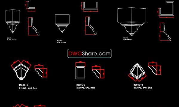 38.Neoclassical Style Decor CAD Design Elements