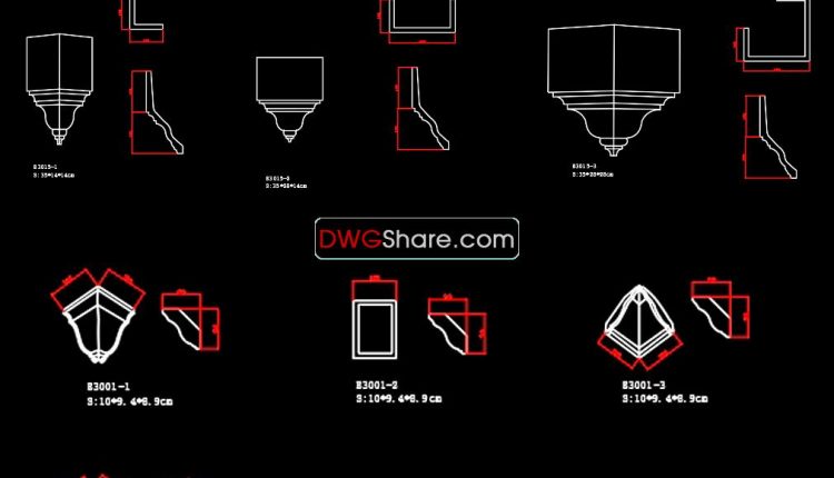 38.Neoclassical Style Decor CAD Design Elements