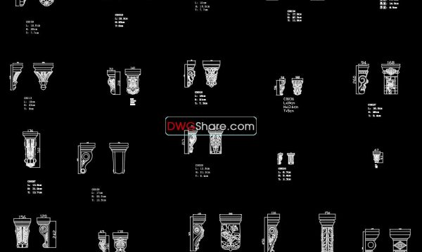 40.Neoclassical Style Decor CAD Design Elements