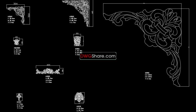 42.Neoclassical Style Decor CAD Design Elements