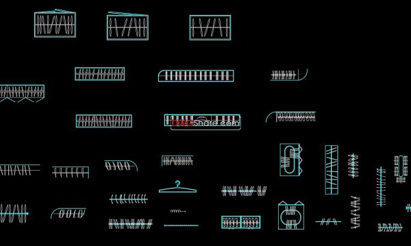 61.Wardrobe in Plan Cad Blocks free download