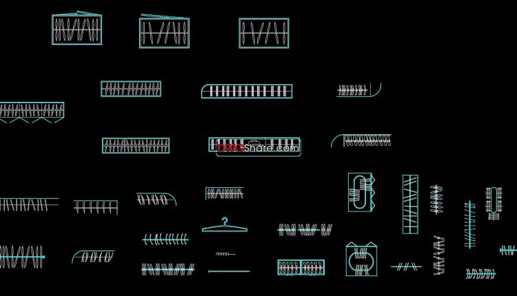 61.Wardrobe in Plan Cad Blocks free download