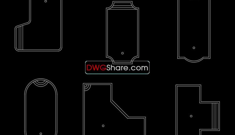 13.Small pools AutoCAD blocks free download