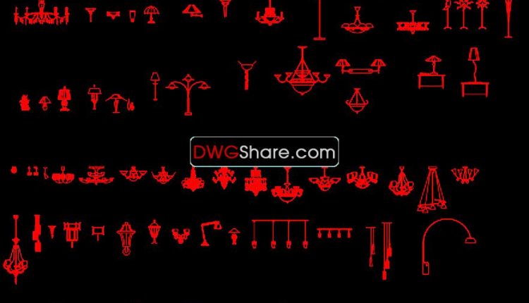 4.Electrical Lighting Cad Blocks free download