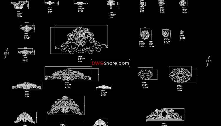 43.Neoclassical Style Decor CAD Design Elements