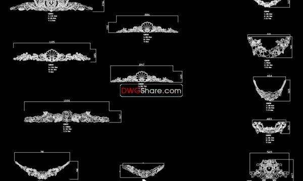 44.Neoclassical Style Decor CAD Design Elements