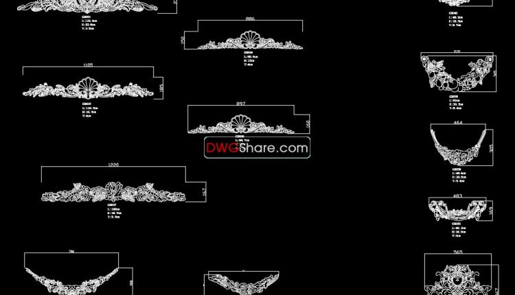 44.Neoclassical Style Decor CAD Design Elements