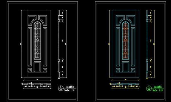 140.Autocad Wooden Door free download