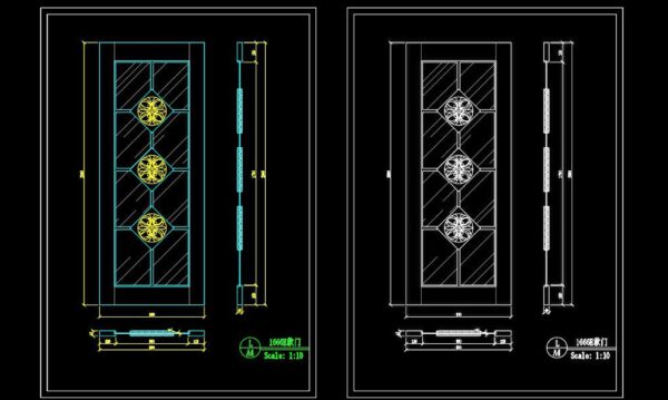 144.Autocad Wooden Door free download